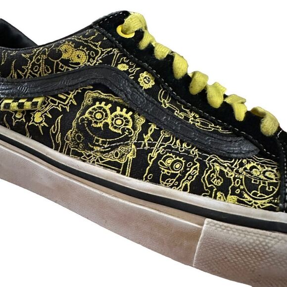 Vans~SpongeBob "Skate Old Skool" Sneakers (Gigliotti)Classic Skate Shoes Size 10 - Picture 8 of 14